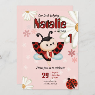 Custom Ladybug Birthday Invitation