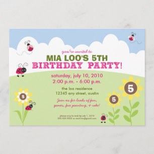 :custom: Ladybug/Sunflower Birthday Party Invite