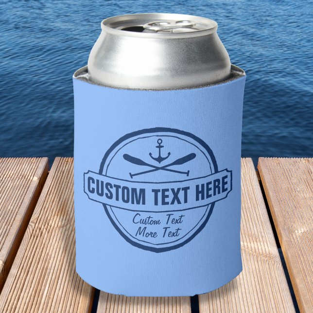 Custom Lake, Beach House & Boat Nautical Anchor Can Cooler (Creator Uploaded)
