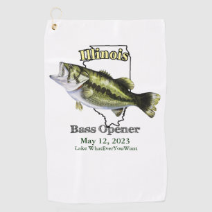 Custom Lake/Date Illinois Bass Fishing Towel
