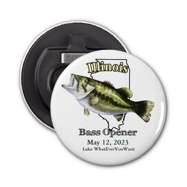 Custom Lake/Date Illinois Bass Opener (Front)