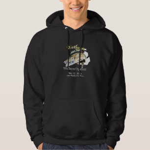 Custom Lake/Date Michigan Walleye Opener Dark Hoodie