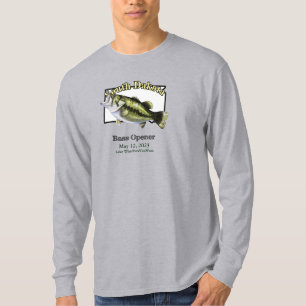 Custom Lake/Date South Dakota Bass Opener Light T-Shirt