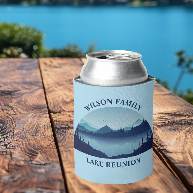 Custom Lake House Family Reunion Summer Vacation Can Cooler (Creator Uploaded)
