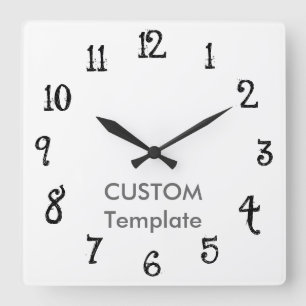 Custom Large 10.75" Square Wall Clock JET SCREAM