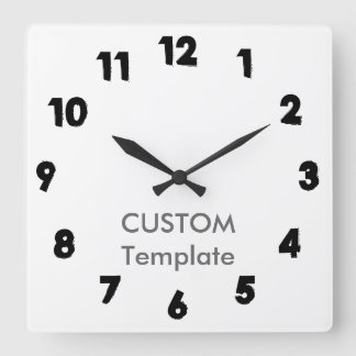 Custom Large 10.75" Square Wall Clock MOTOR OIL