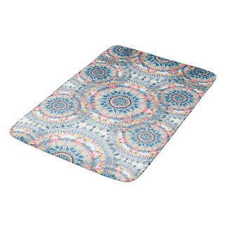 Custom Large Boho Patterned Bath Mat