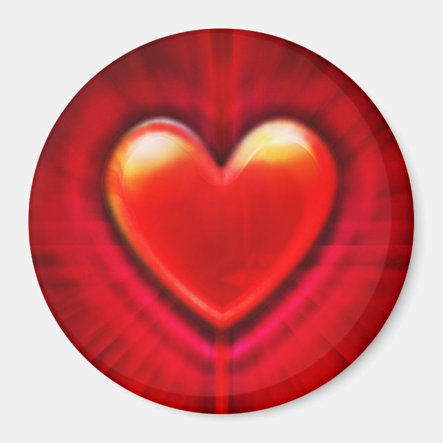Custom large Magnet blood red goth heart (Front)
