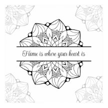 Custom Large Mandala Adult Colouring Poster