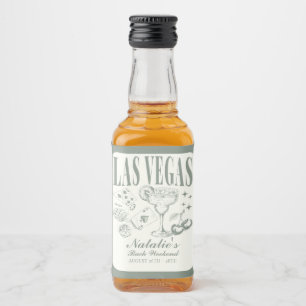 Custom Las Vegas Bachelorette Party Personalised Liquor Bottle Label