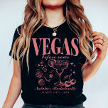 Custom Las Vegas Bachelorette Party Personalised T-Shirt<br><div class="desc">Embrace the excitement of your Las Vegas bachelorette party with our Pink "Vegas Before Vows" Custom Las Vegas Bachelorette Party Personalised T-Shirt. This vibrant and stylish tee is designed to add flair to your special weekend. Featuring a retro casino-inspired design, it captures the fun and spirit of your bach trip,...</div>