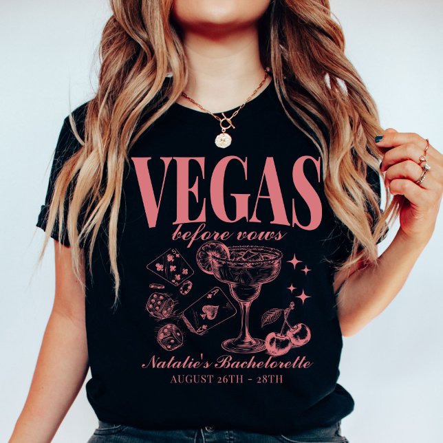 Custom Las Vegas Bachelorette Party Personalised T-Shirt (Creator Uploaded)
