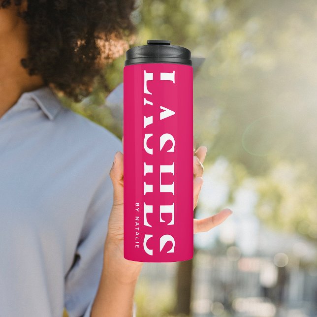 Custom Lash Extension Technician Cool Aesthetician Thermal Tumbler (Creator Uploaded)
