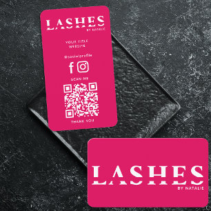 Custom Lash Extension Technician Cool QR Code Business Card