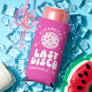 Custom Last Disco Dancing Queen Bachelorette Seltzer Can Cooler