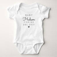 Custom Last Name Announcement Baby Bodysuit