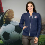 Custom Last Name Number Drop Shadow Sports  Hoodie<br><div class="desc">Name,  number and drop shadow are customisable so you can make this hoodie as specific as you want it to be. 

For the moms out there living the dream and are full-time soccer mum,  part-time referee,  and all-heart cheerleader! 🥇⚽️</div>