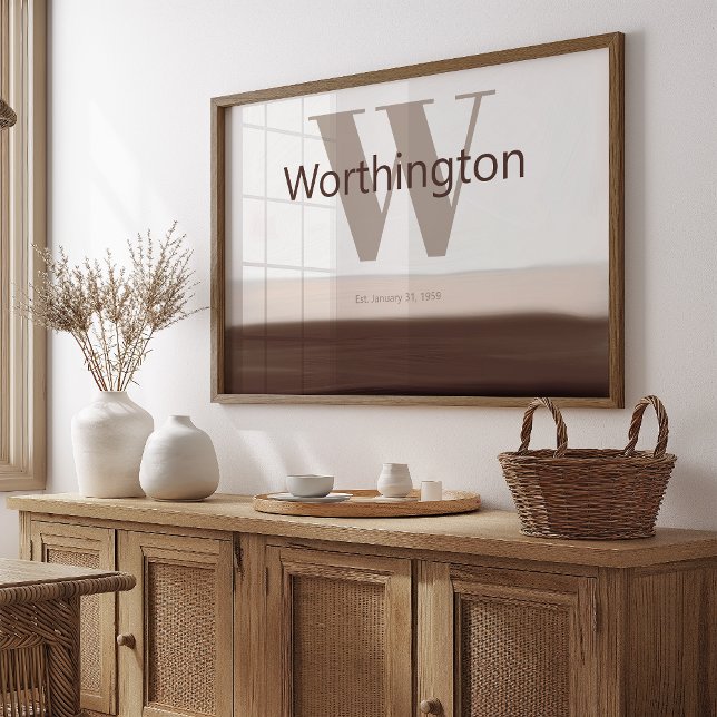 Custom Last Name Print Sign Gift for New Homeowner (Creator Uploaded)