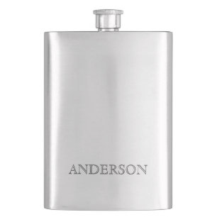 Custom Last Name Wedding Party Gift for Groomsmen  Hip Flask