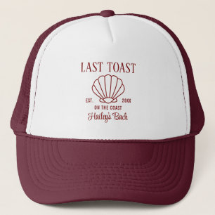 Custom Last Toast Beach Bachelorette Party Favours Trucker Hat