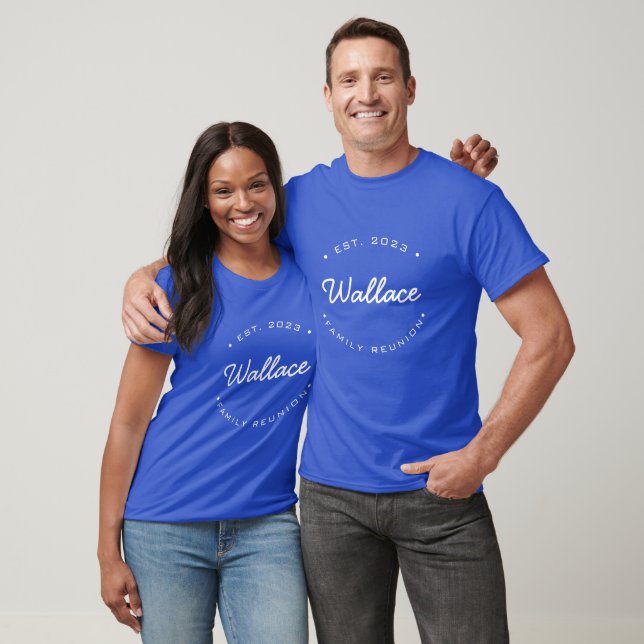 Custom lastname Established year Family Reunion T-Shirt (Unisex)