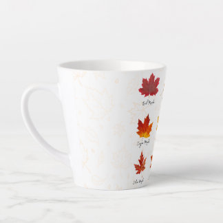 Custom Latte Mug, Autumn Leaves Mug for Her