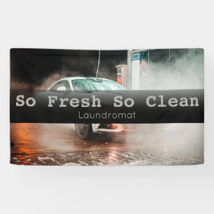 Custom Laundromat Business Banner
