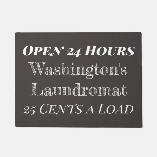 Custom Laundry Room Chalkboard Laundromat Rug Gift (Front)
