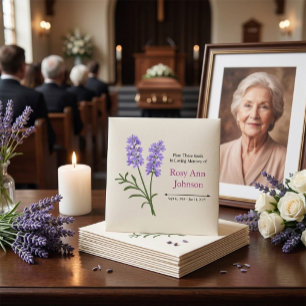 Custom Lavender Memorial Seed Envelope