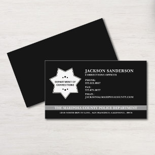 Custom Law Enforcement Corrections Officer Logo Business Card