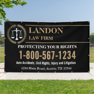 Custom Law Firm Attorney at Law Banner Legal