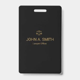 Custom Law Firm  ID Badge