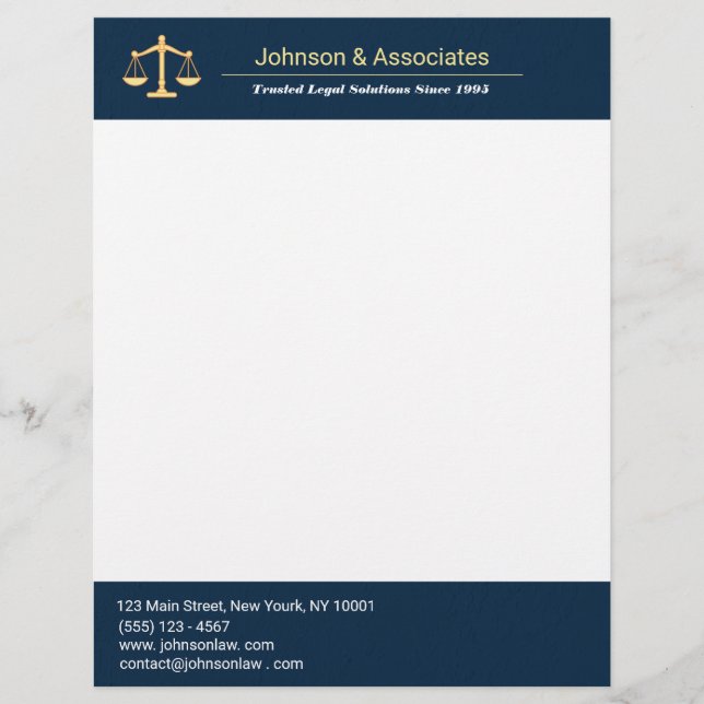 Custom Law Firm  Letterhead (Front)