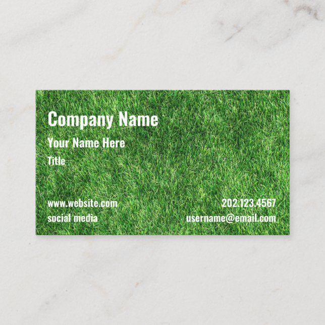 Custom Lawn Care Business Card (Front)