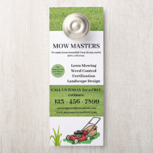 Custom Lawn Care Business Door Hanger