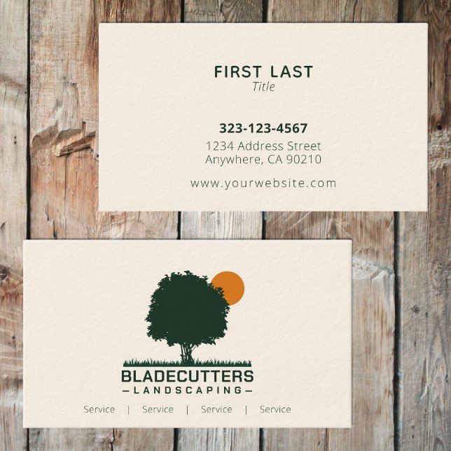 Custom Lawn Care Landscaping Business Cards (Creator Uploaded)