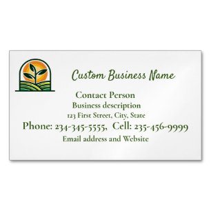 Custom Lawn Landscape  Business Card Magnet
