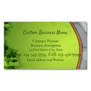 Custom Lawn Landscape Magnetic Business Card