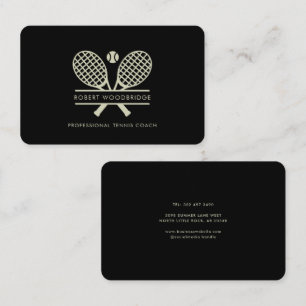 Custom Lawn Tennis Sports Coach Business Card