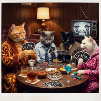 Custom Le Chat d'Argent Noire Personalised Playing Cards