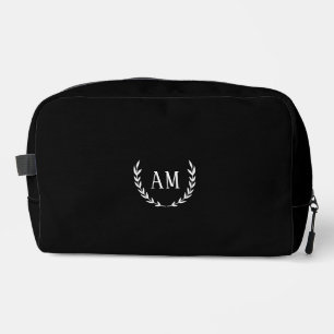 Custom Leaf Monogram, black Dopp Kit
