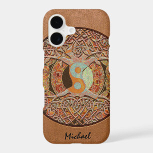 Custom Leather Look Yin Yang Tree of Life