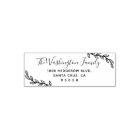 Custom Leaves & Script Family Name Return Address