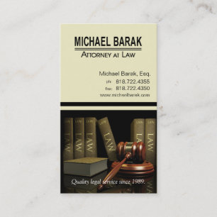 Custom Legal3 Law Offices of Atty Michael Barak Business Card