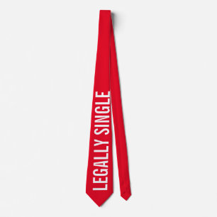 Custom LEGALLY SINGLE Funny Cake Party Tie
