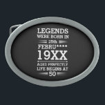 Custom Legends Were Born in Date Month Year Age Belt Buckle<br><div class="desc">Custom legends were born in date month year age design can be a great design to show your date of birth and your age to everyone. As well as it could be a great gift for any birthday people and it can be awesome gift for your friend and family member...</div>