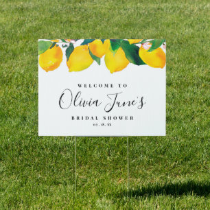 Custom Lemon Bridal Shower Garden Sign