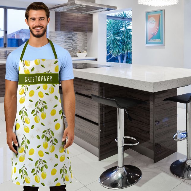 Custom Lemon Citrus Yellow, Kitchen  Apron (Creator Uploaded)
