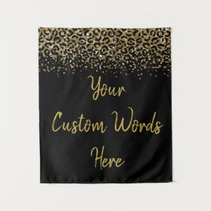 Custom Leopard Backdrop Birthday Party Photo Booth Tapestry