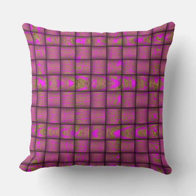 Custom Leopard Pink Woven Pattern Sofa Pillow (Front)